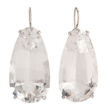 Tear i diamond quartz earrings