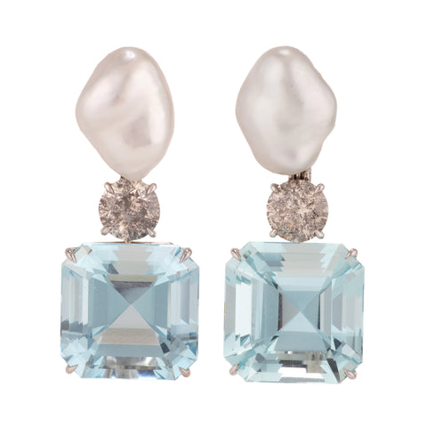 Grace iii aquamarine earrings