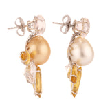 Lion vi pearl beryl earrings