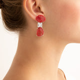 Natural iii coral earrings