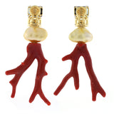 Aphrodite iv coral earrings