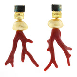 Aphrodite iv coral earrings