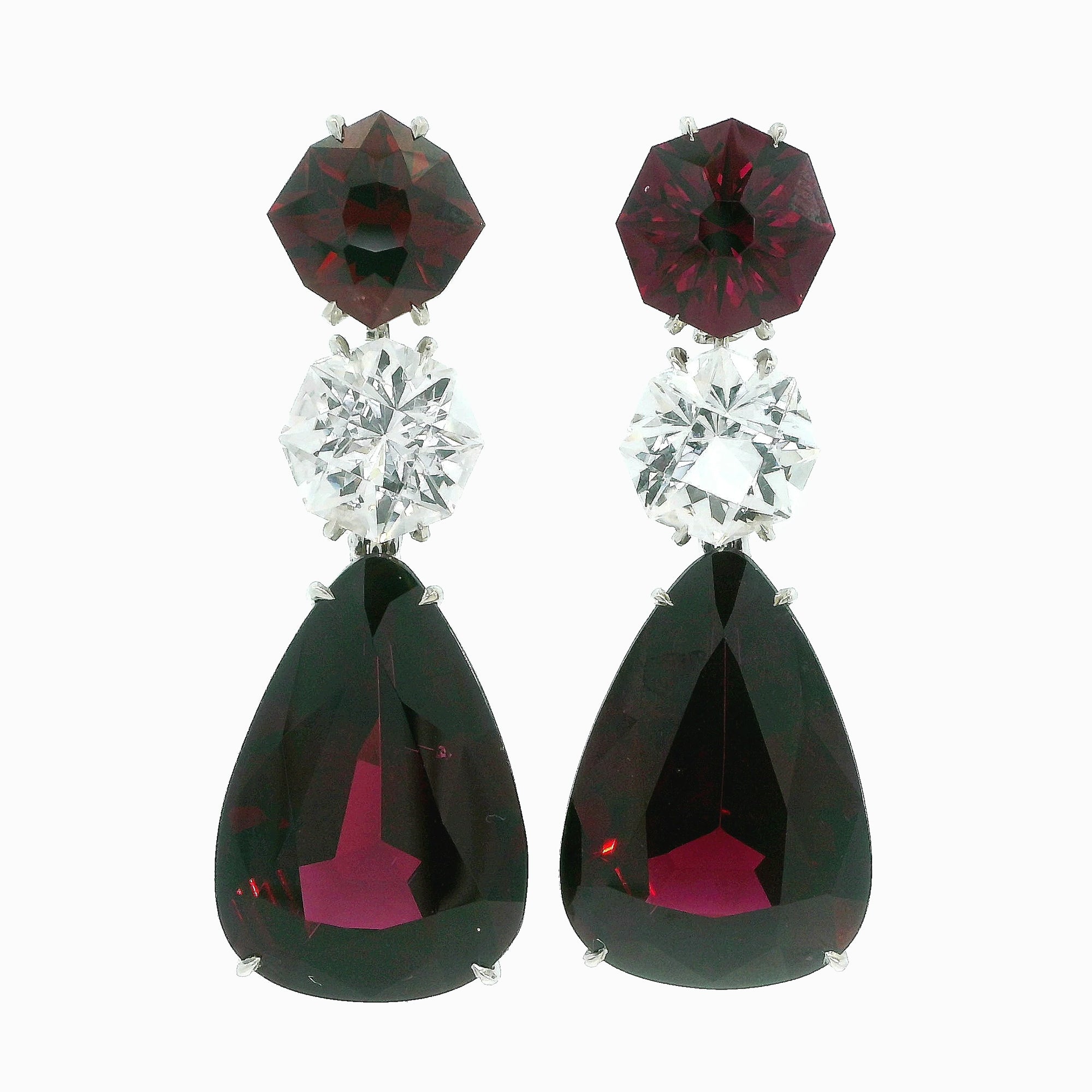 Jane III garnet and danburite earrings