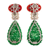 Vine iii jade earrings