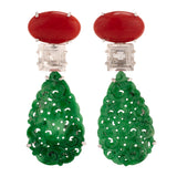 Vine iii jade earrings