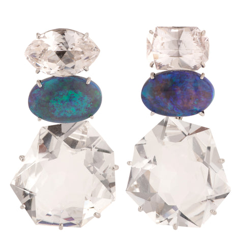 Glam iii opal earrings