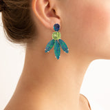 Spring V opal earrings