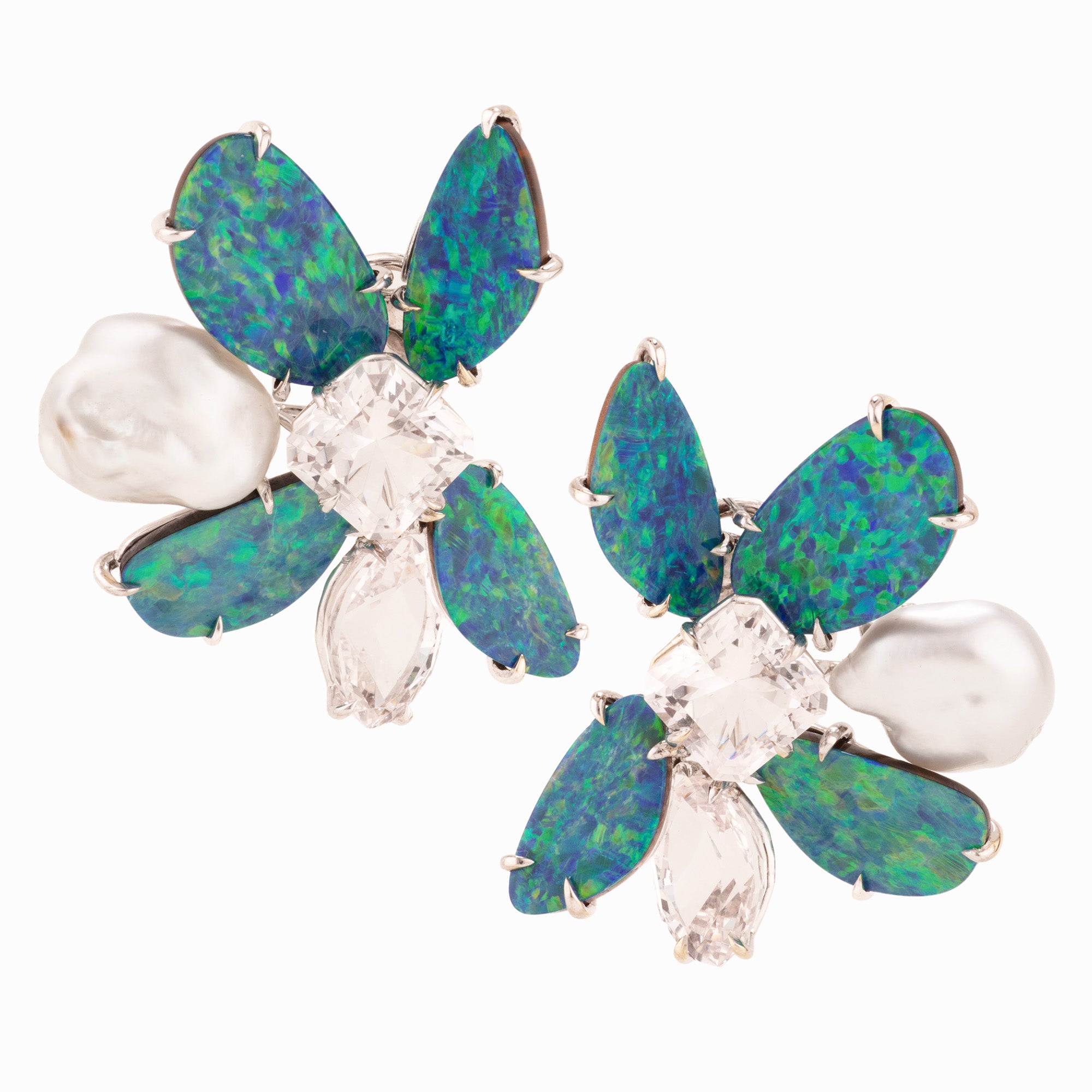 Burst vii opal earrings