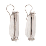 Tear i diamond quartz earrings