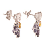 cluster V spinel earrings