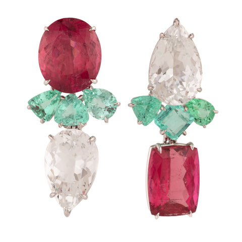 Aphrodite iii tourmaline danburite earrings