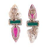 Doppler iii tourmaline pearl earrings