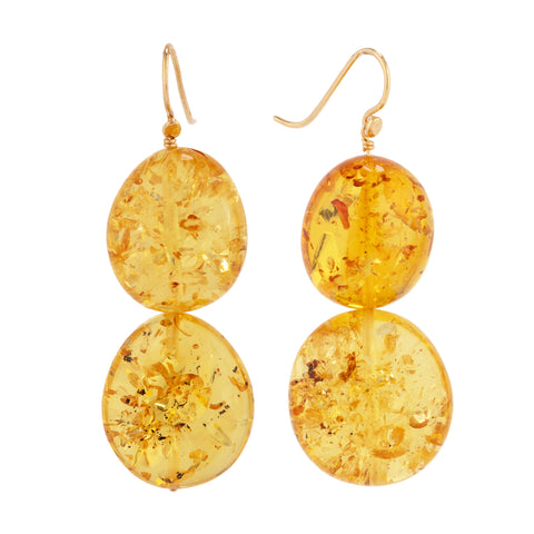 Marlene II amber earrings