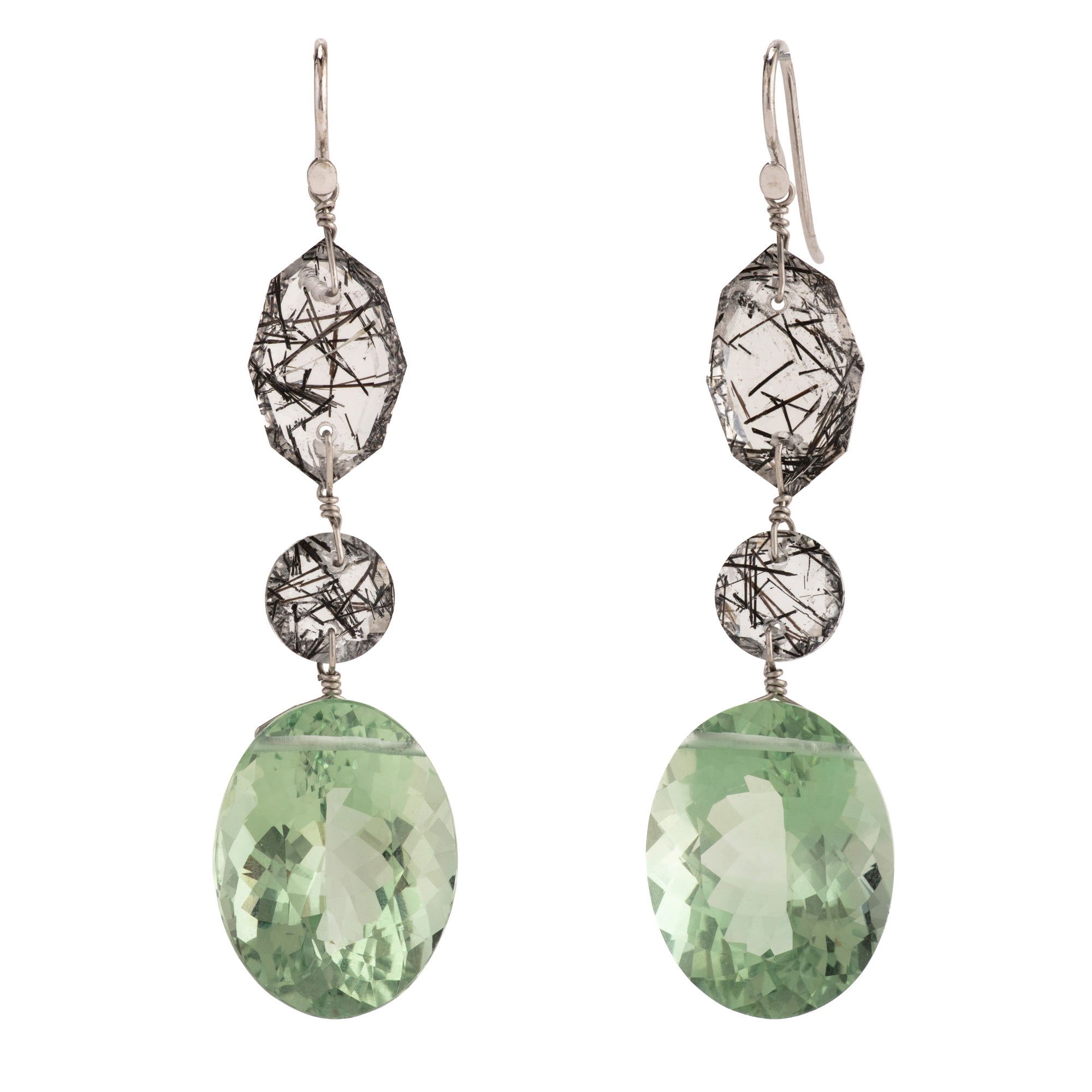 Oval iii amethyst earrings