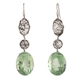 Oval iii amethyst earrings