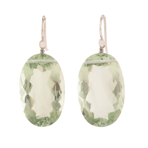 OVAL I amethyst earrings
