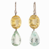 Droplet ii aquamarine earrings