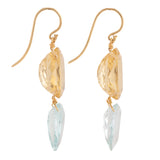 Dew II aquamarine earrings