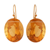OVAL I citrine earrings