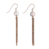 Flower ii moonstone earrings