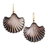 Fan I mother of pearl earring
