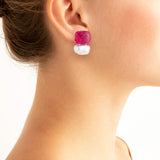 Grace ii pearl rubelite earrings