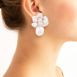 Cloud vi pearl and danburite earrings