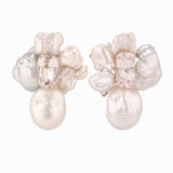 Cloud vi pearl and danburite earrings