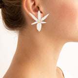 Orchid vii pearl and diamond earrings