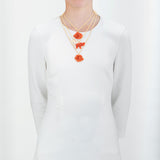 Charm IV coral necklace