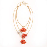 Charm IV coral necklace