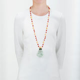 Dragon i jade and coral necklace