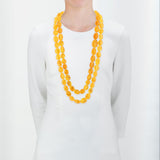 Marlene ii gold amber necklace