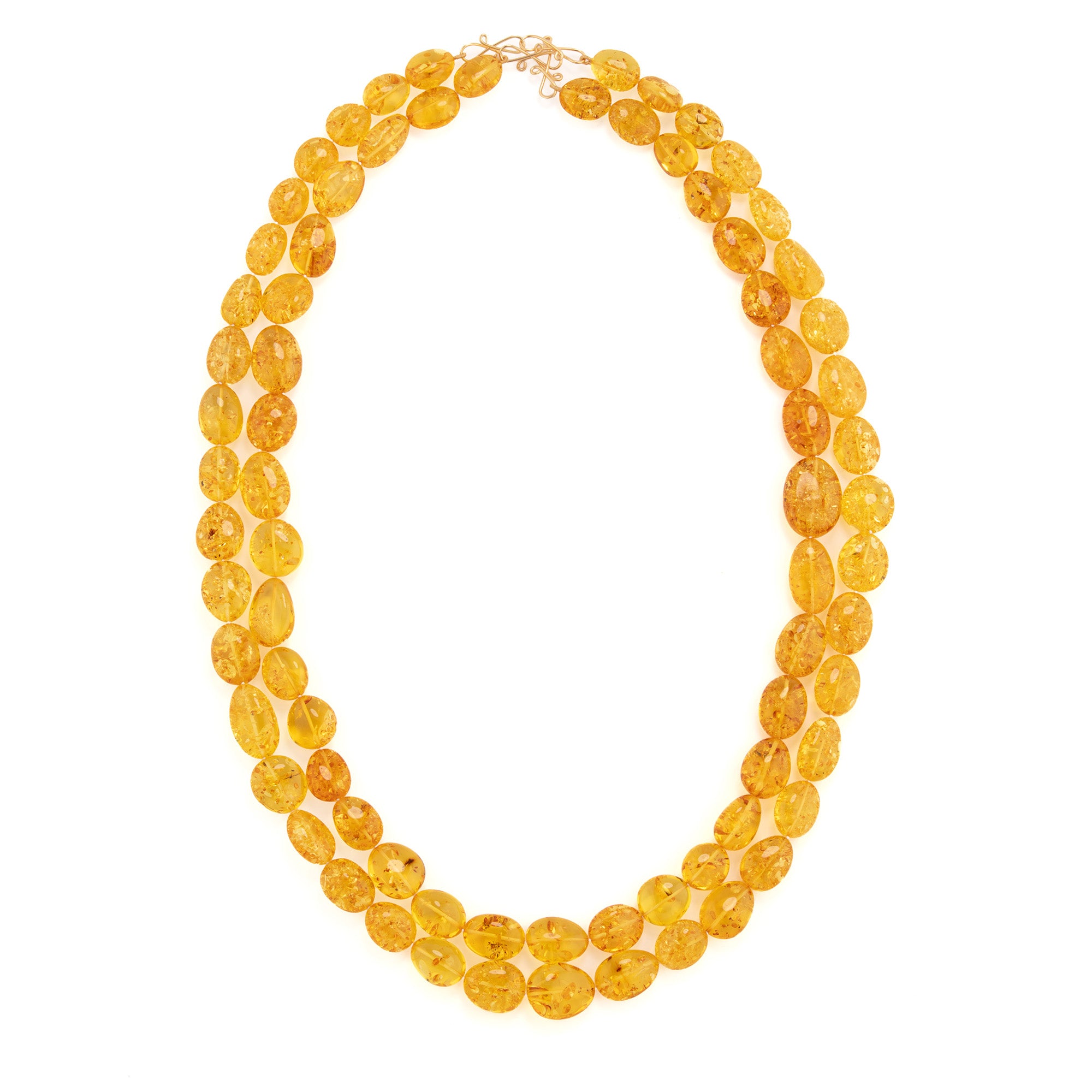 Marlene ii gold amber necklace