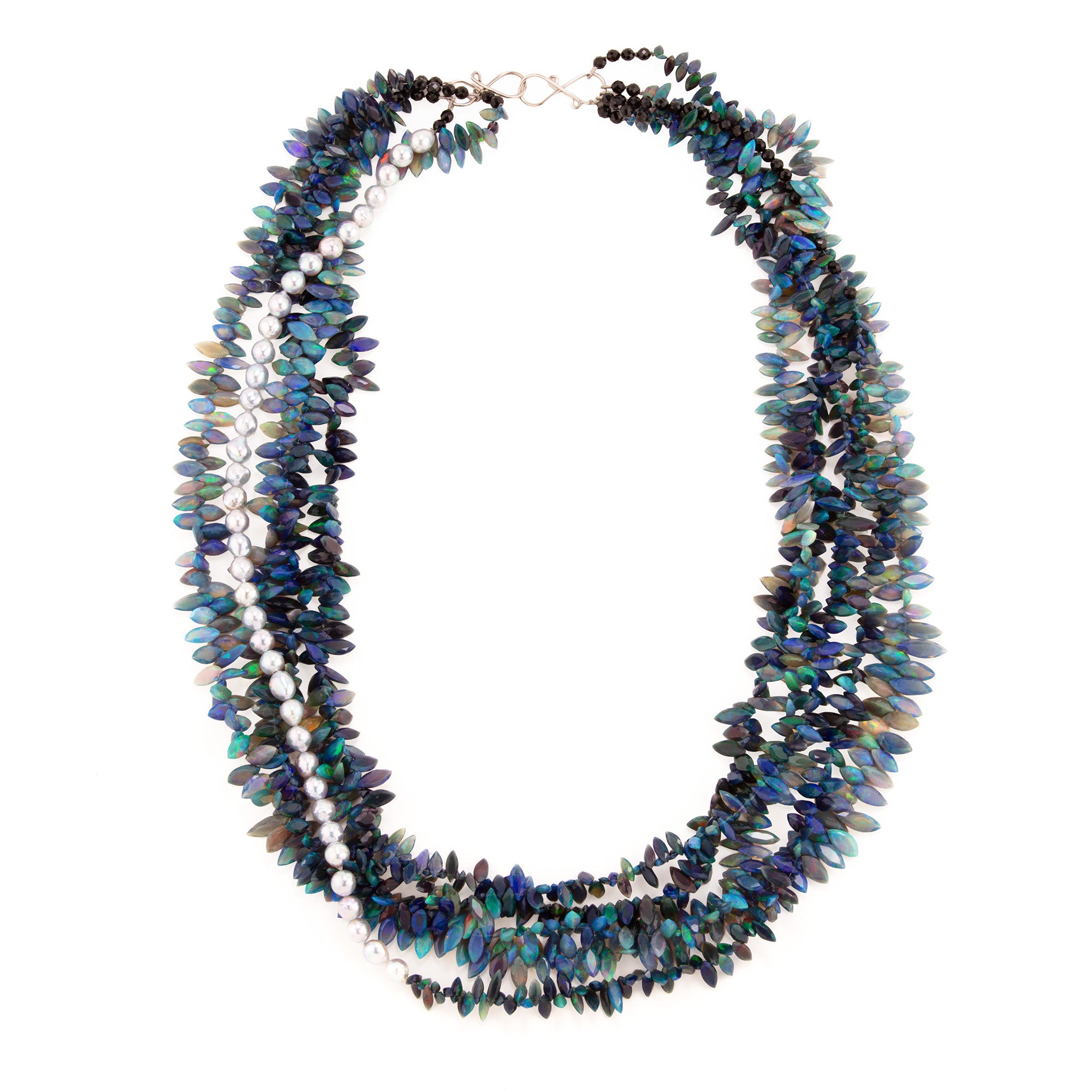 Universe V opal pearl necklace