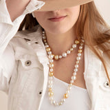 Bubbles 81 golden pearl necklace