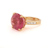 Pink V tourmaline ring