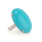 Kingman oval I turquoise ring