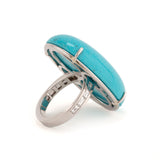 Kingman oval I turquoise ring