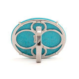 Kingman oval I turquoise ring