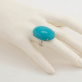 Kingman oval I turquoise ring