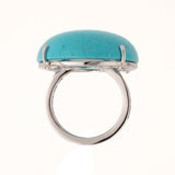 Kingman oval I turquoise ring