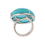 Kingman oval I turquoise ring
