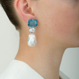 FLIP III aquamarine earrings