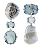 FLIP III aquamarine earrings