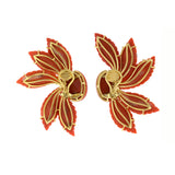 Petal VI coral earrings