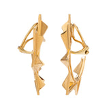 Twisted crown vi gold earrings