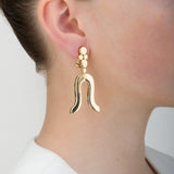 LYRE gold earring