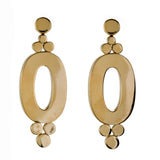 OVAL gold earring