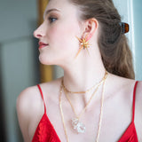 sparkler x gold earrings